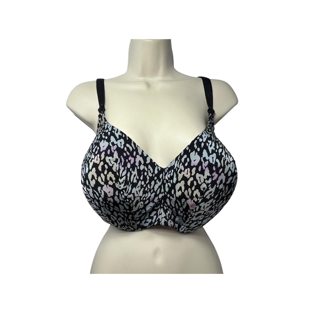 Torrid Curve‎ Bra Womens 46C Multicolor Animal Print T Shirt Underwire Molded